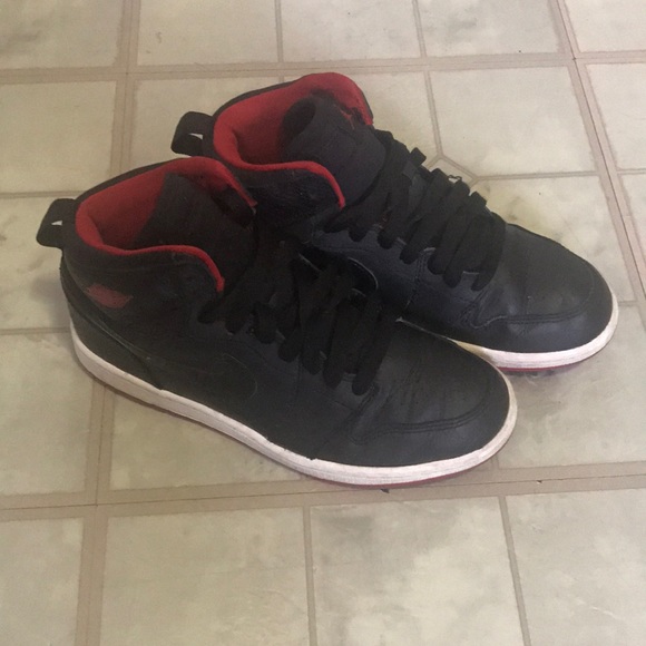 black and red jordans for kids